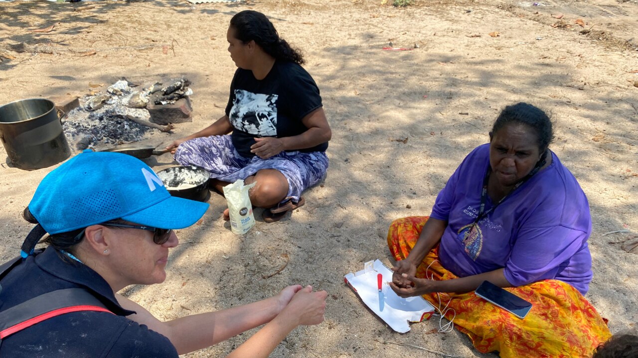 Suzanne Kwann with First Nations community